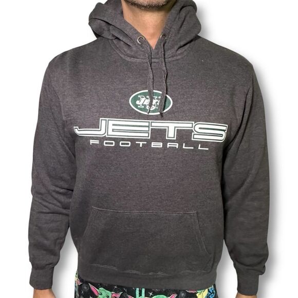 NFL Gray Jets Football Hoodie M - Picture 1 of 6
